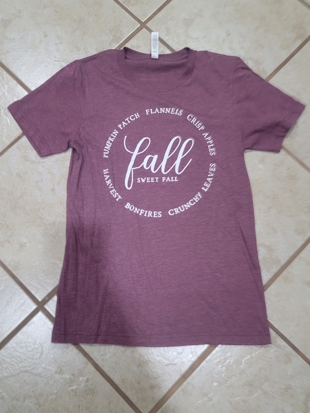 Bella Canvas Mauve Graphic Tee with White Print